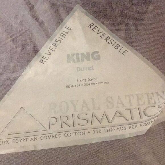 Royal Sateen Prismatics King Bedding Set - Picture 4 of 7